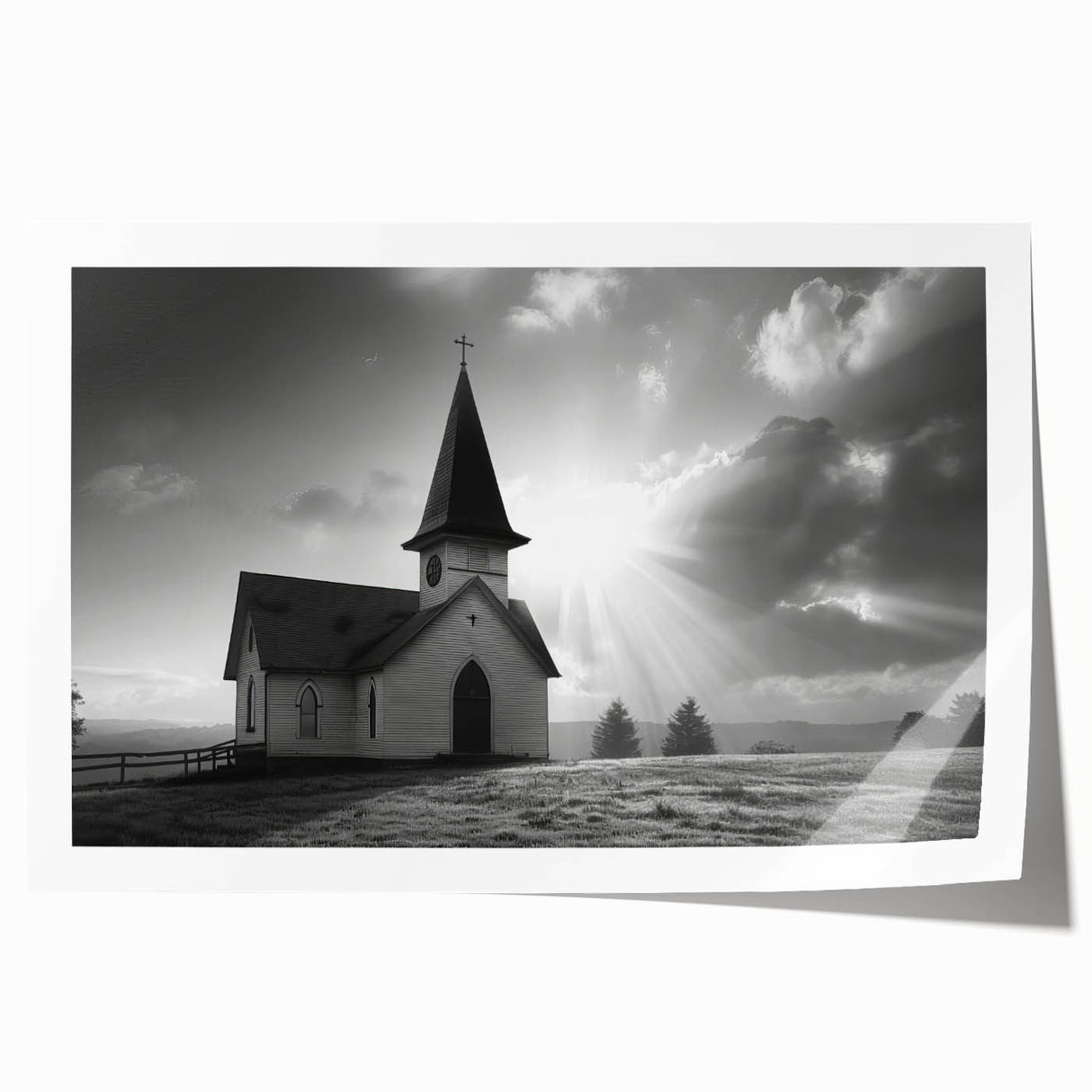 Extra large rolled print of a floral art design, featuring lush green and pink tones.