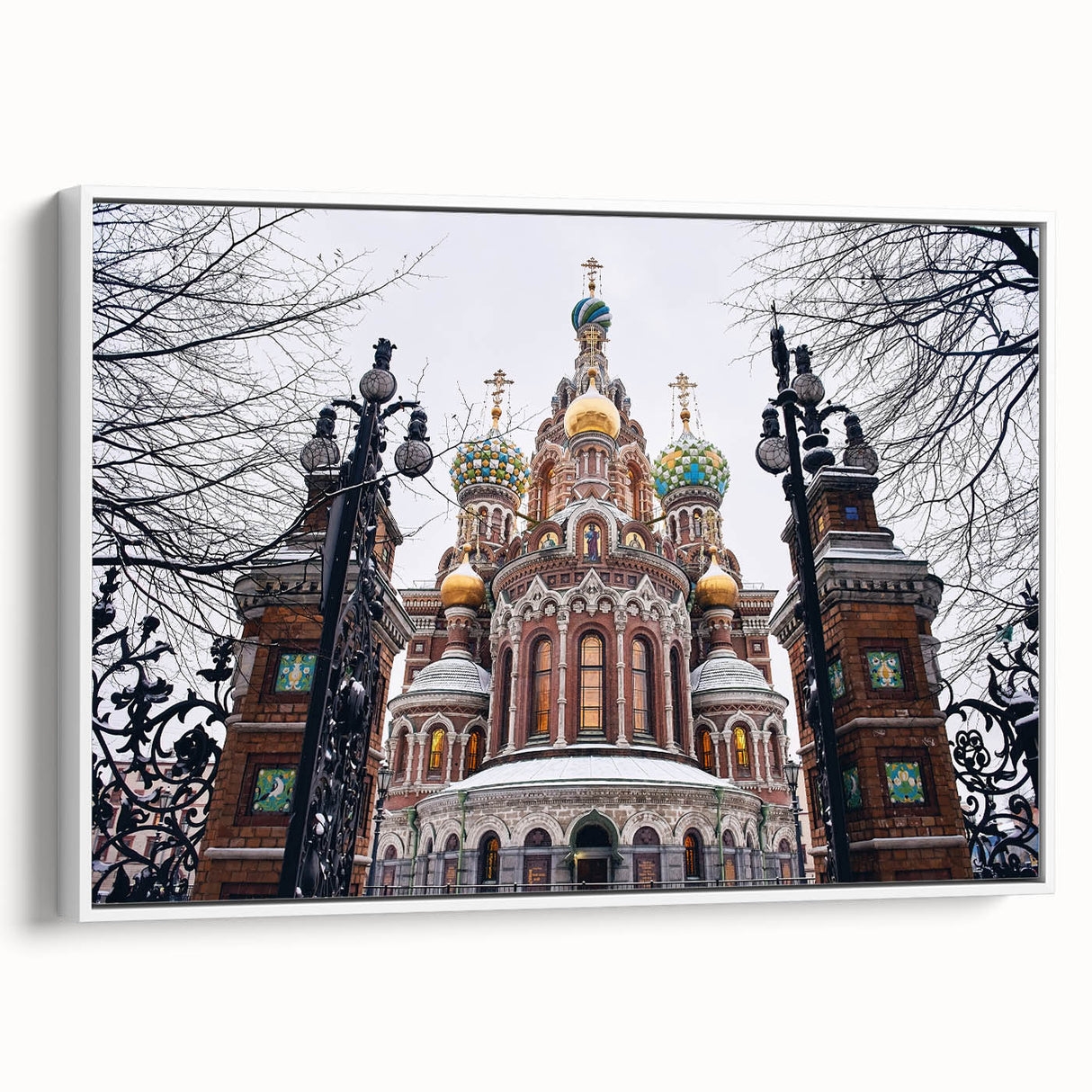 Framed canvas featuring a vintage poster-style landscape painting in black and white, ideal for bedroom wall art.