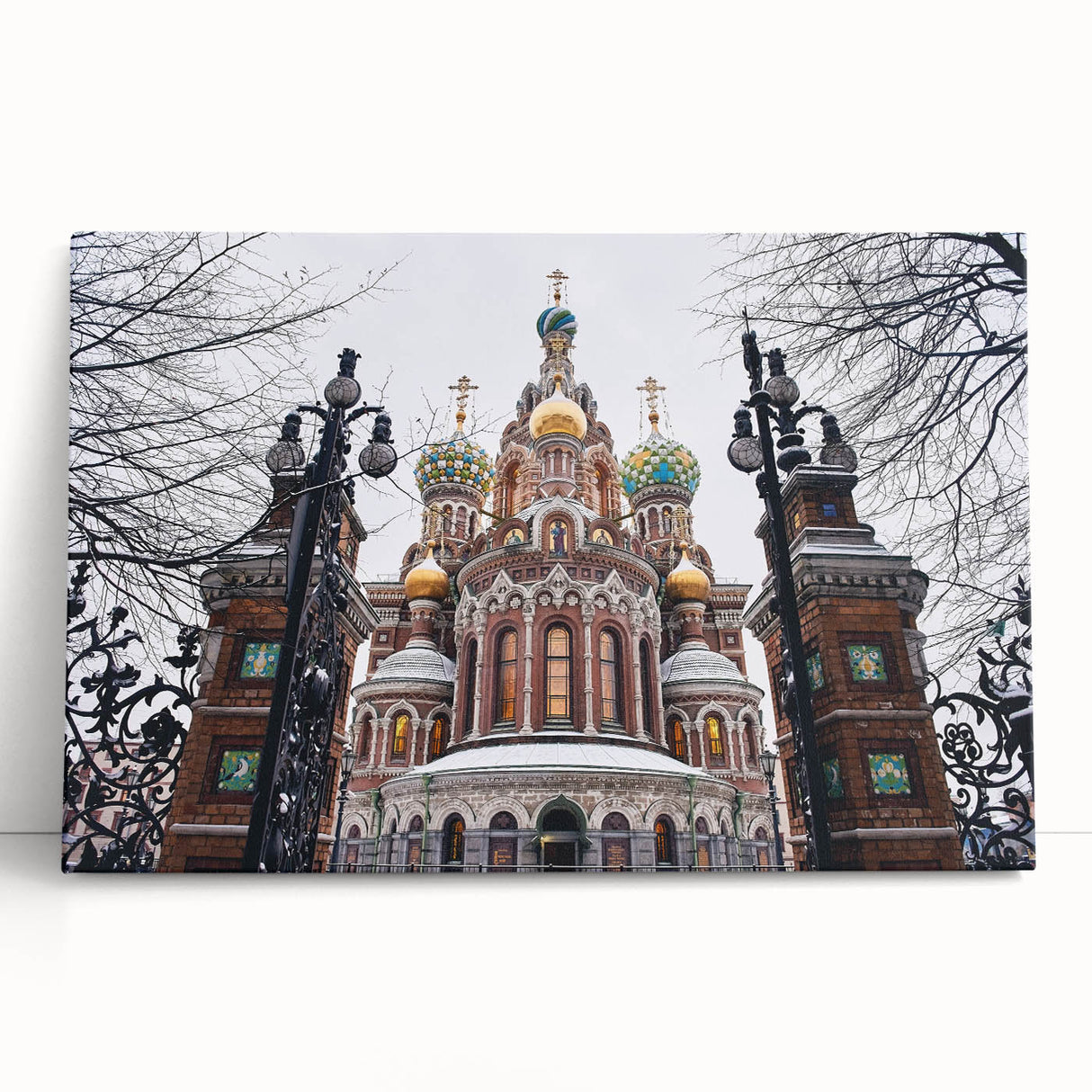 Black and white photo of a church on stretched canvas, ideal for kitchen wall art or bedroom ambiance.