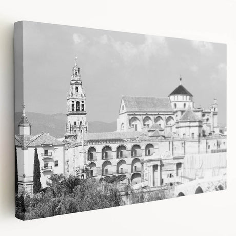 Large canvas print of a mosque design in soft earth tones, ideal for kitchen wall art.