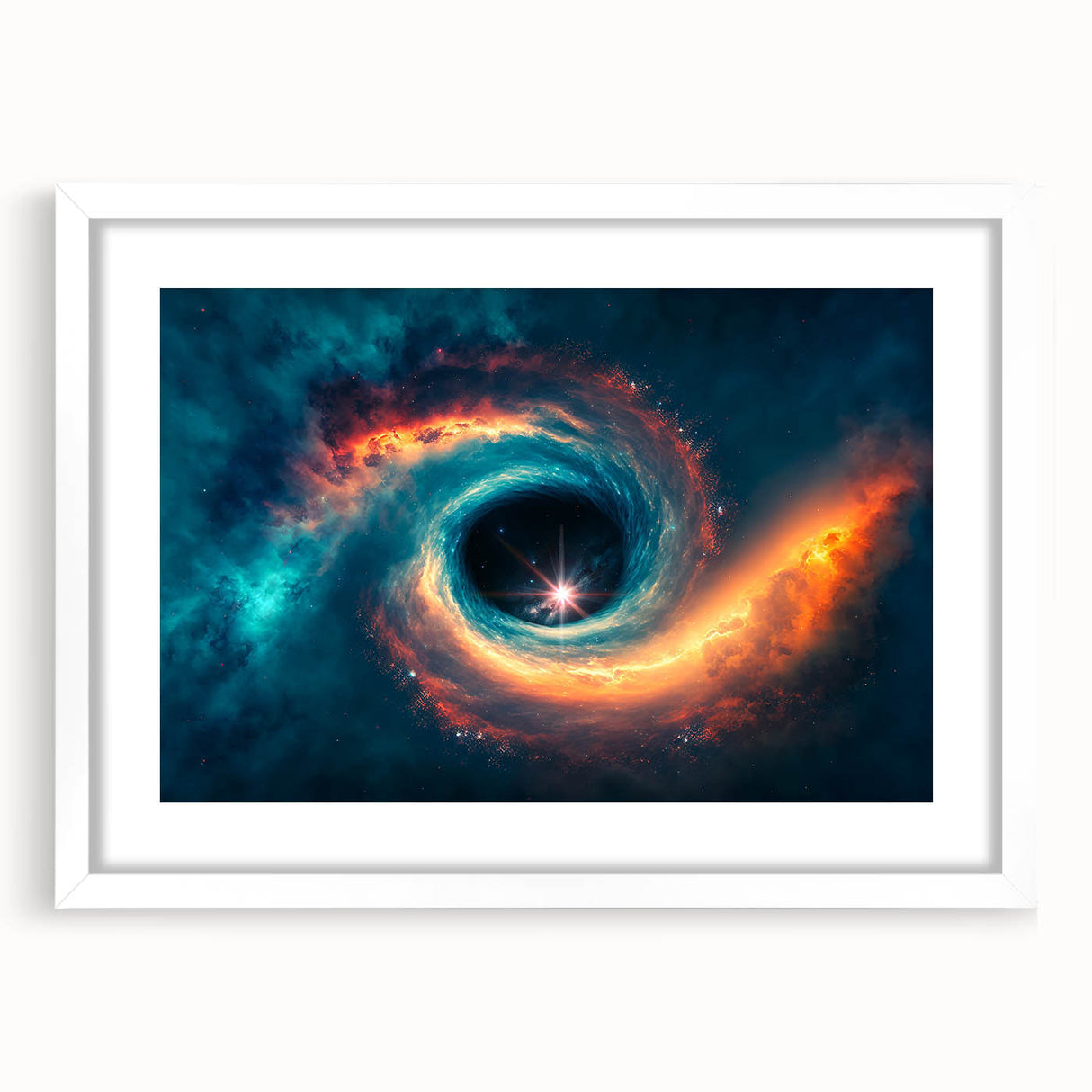 Vibrant Black Hole Wall Art | Space-Themed Canvas Print | Cosmic Decor