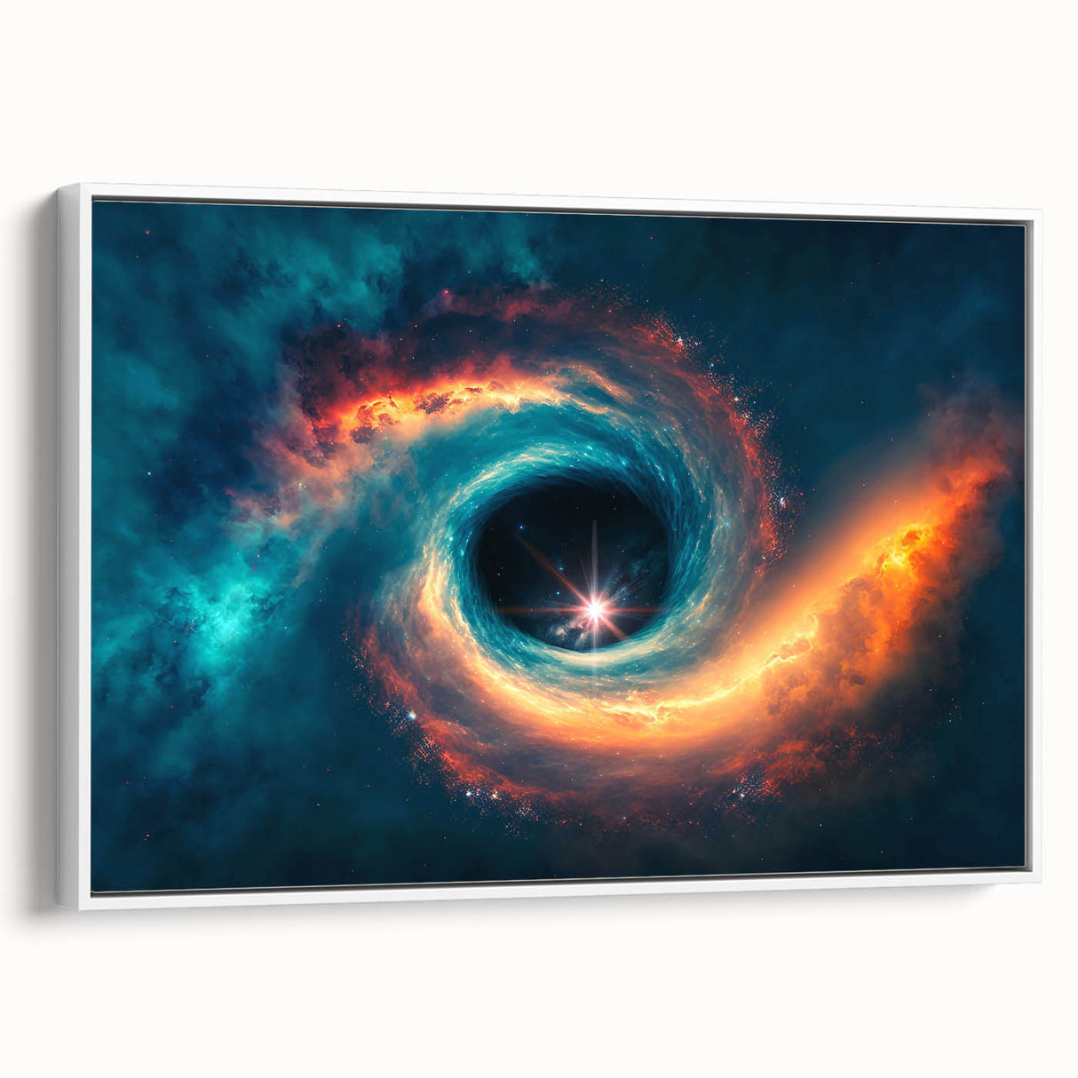 Vibrant Black Hole Wall Art | Space-Themed Canvas Print | Cosmic Decor