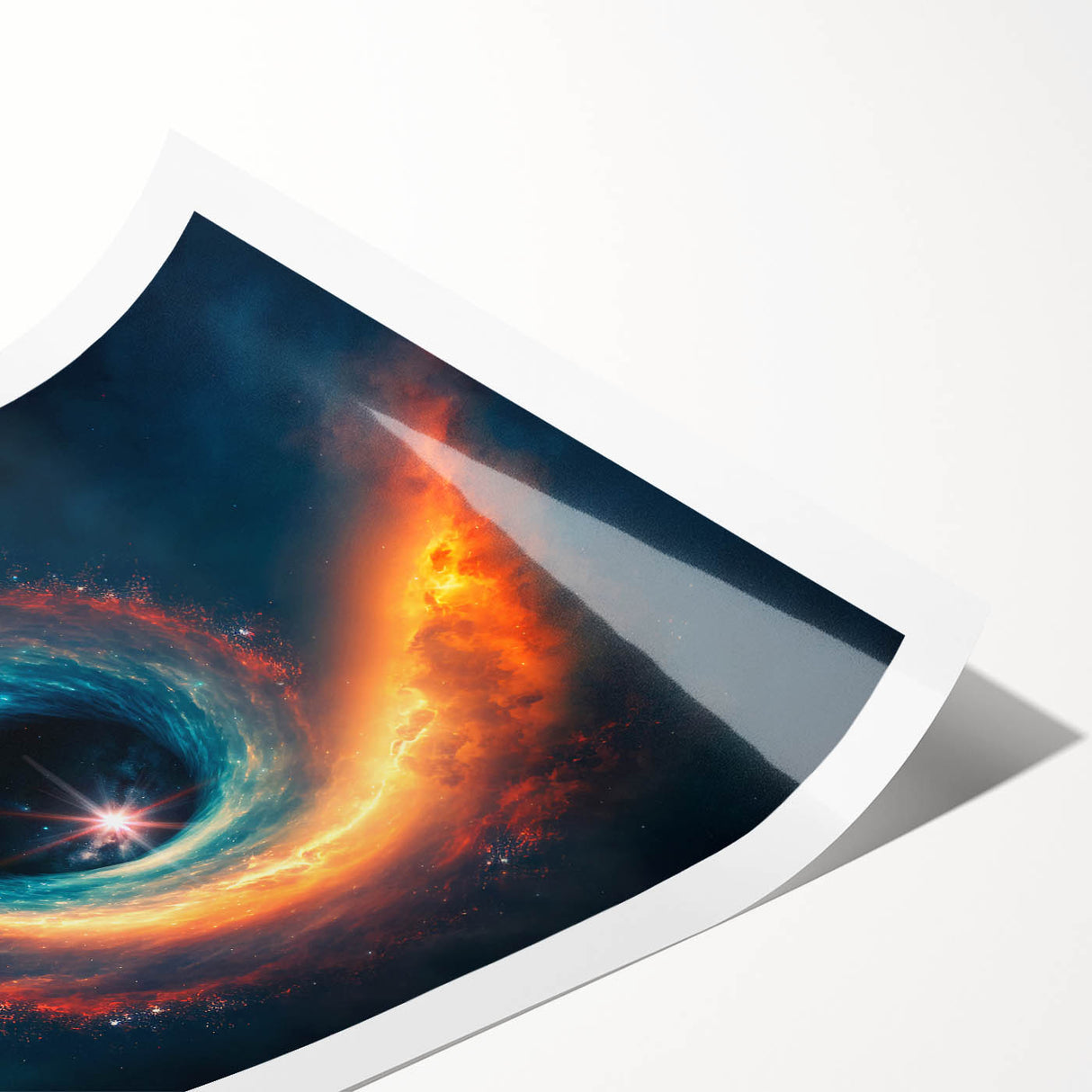 Vibrant Black Hole Wall Art | Space-Themed Canvas Print | Cosmic Decor
