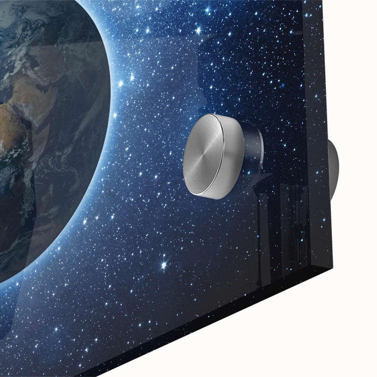 Earth in the Cosmos Wall Art - Stunning Space and Stars Decor Print