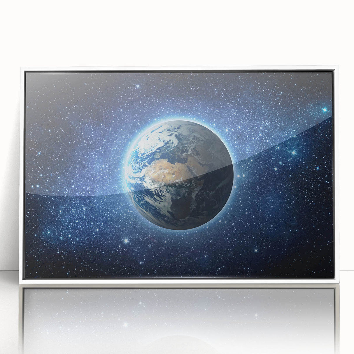 Earth in the Cosmos Wall Art - Stunning Space and Stars Decor Print