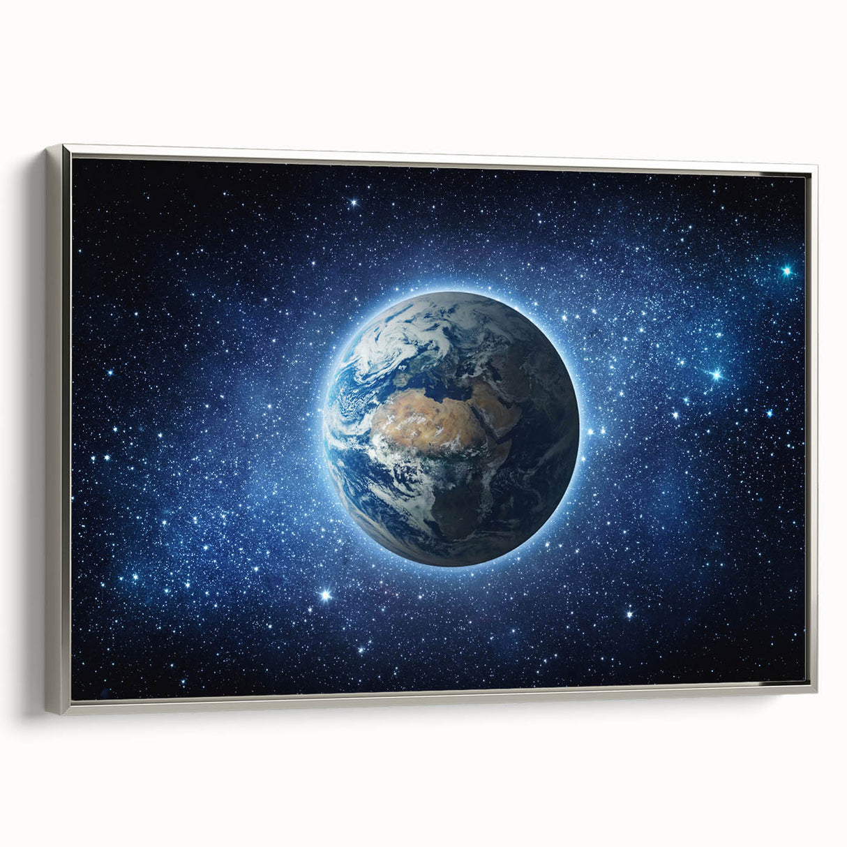 Earth in the Cosmos Wall Art - Stunning Space and Stars Decor Print