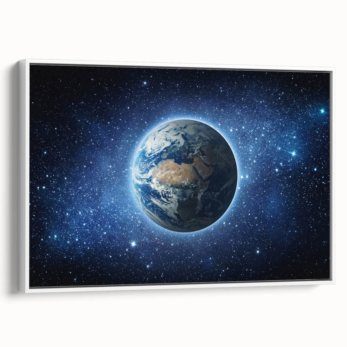 Earth in the Cosmos Wall Art - Stunning Space and Stars Decor Print