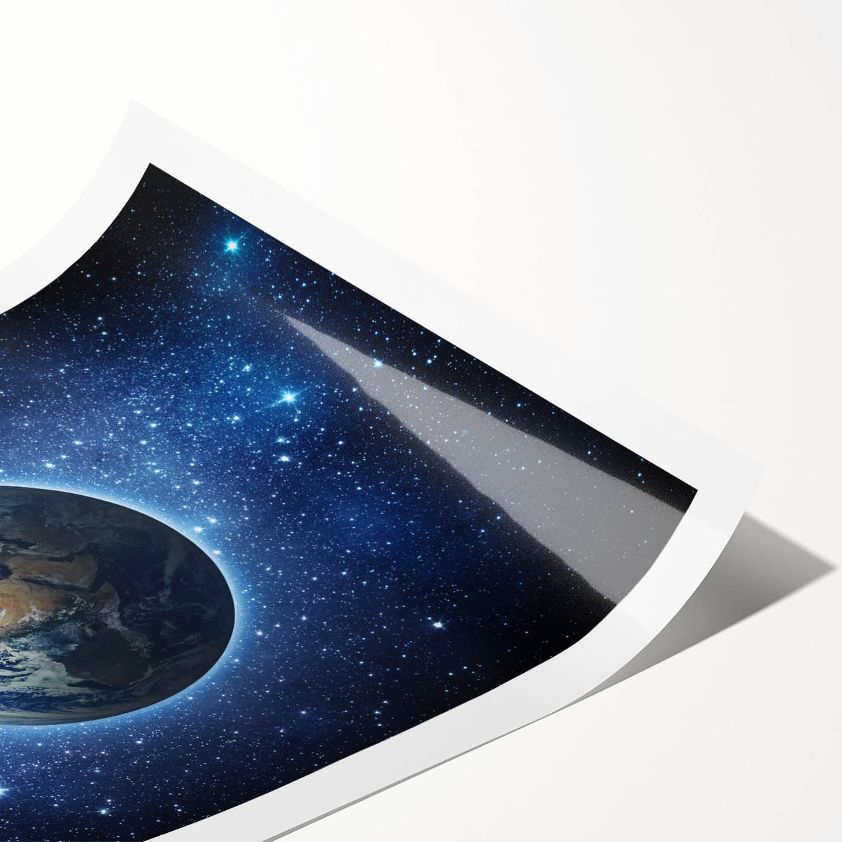 Earth in the Cosmos Wall Art - Stunning Space and Stars Decor Print