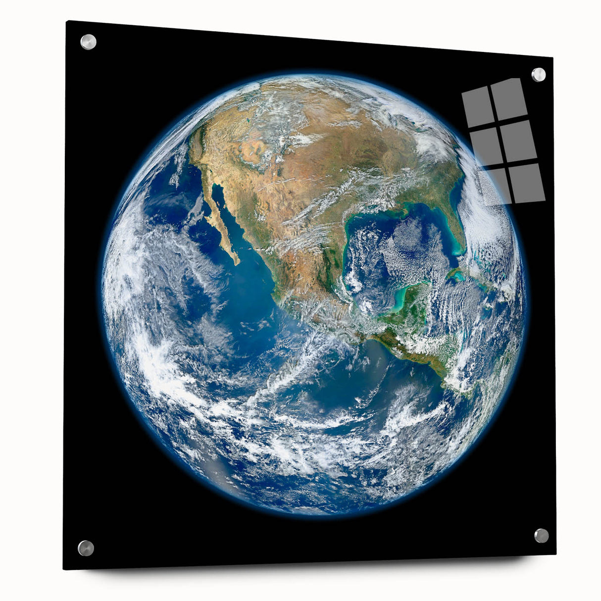 Earth from Space Wall Art - Stunning North America View Decor Print