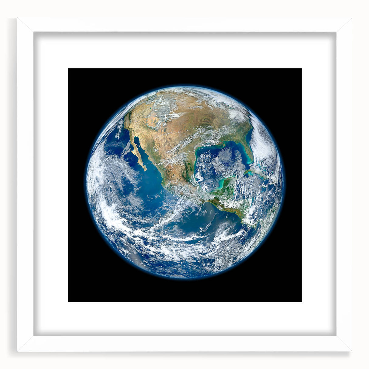 Earth from Space Wall Art - Stunning North America View Decor Print