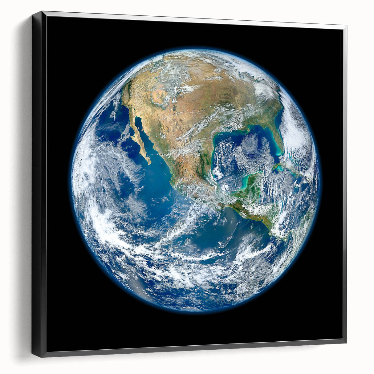 Earth from Space Wall Art - Stunning North America View Decor Print