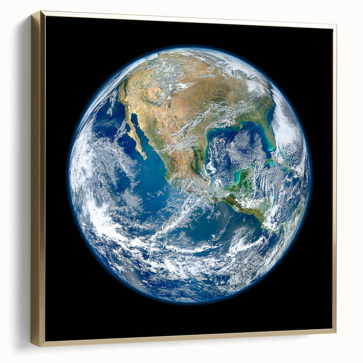 Earth from Space Wall Art - Stunning North America View Decor Print
