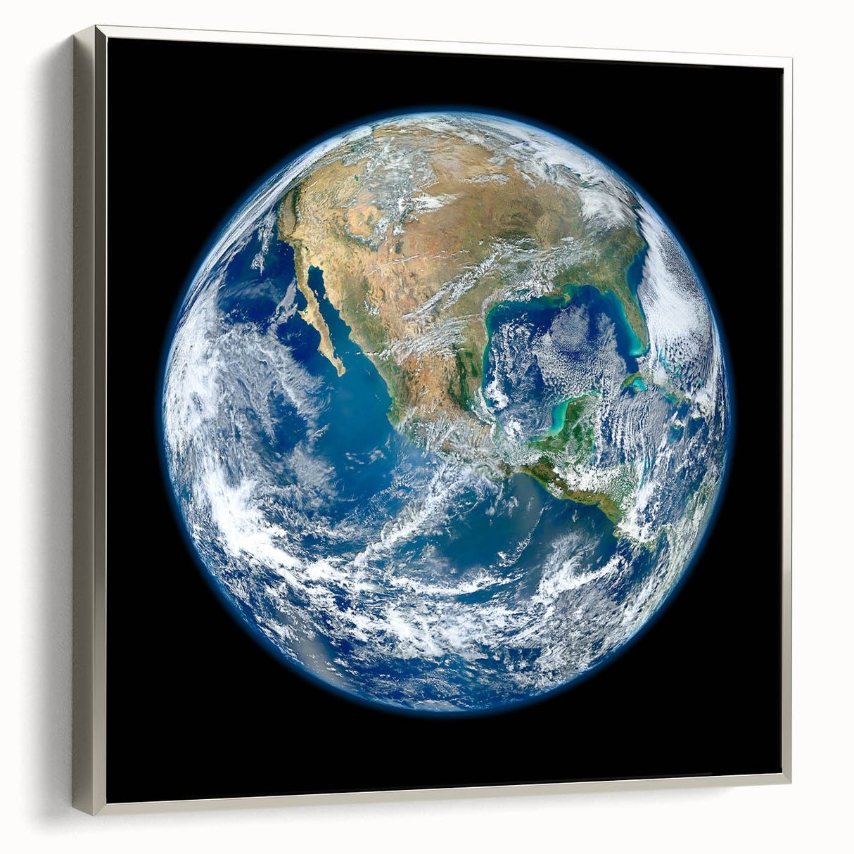 Earth from Space Wall Art - Stunning North America View Decor Print