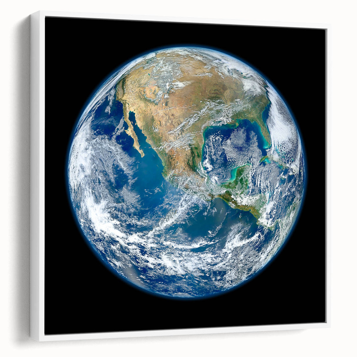 Earth from Space Wall Art - Stunning North America View Decor Print