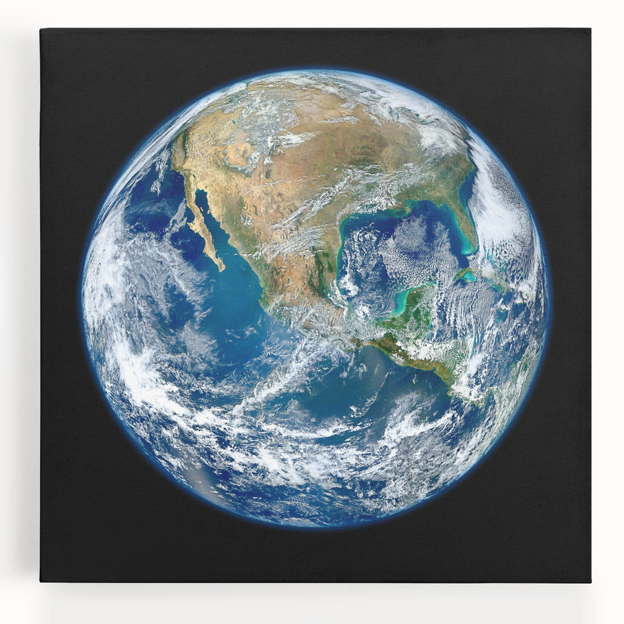 Earth from Space Wall Art - Stunning North America View Decor Print