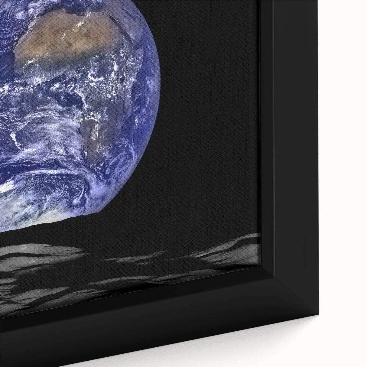 Earth and Moon Wall Art - Stunning View of Earth from the Lunar Surface