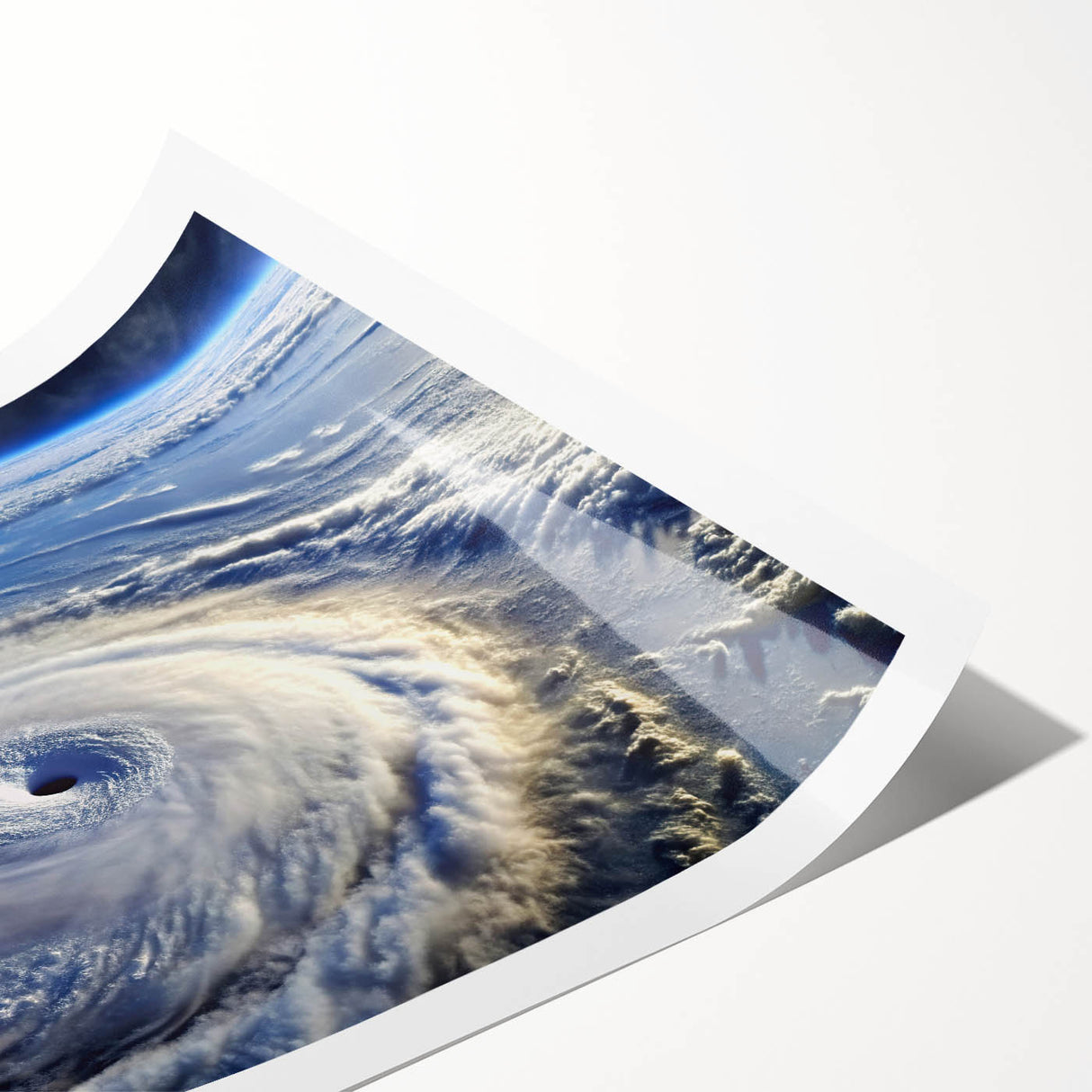 Hurricane Eye from Space - Earthy Phenomena Wall Art Print