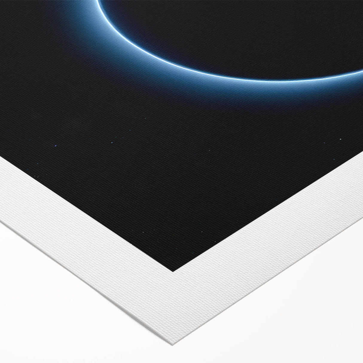 Cosmic Solar Eclipse Wall Art – Black and Blue Eclipse Canvas Print