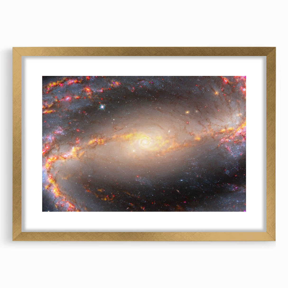 Barred Spiral Galaxy Wall Art: Vibrant Cosmic Nebula & Space Prints