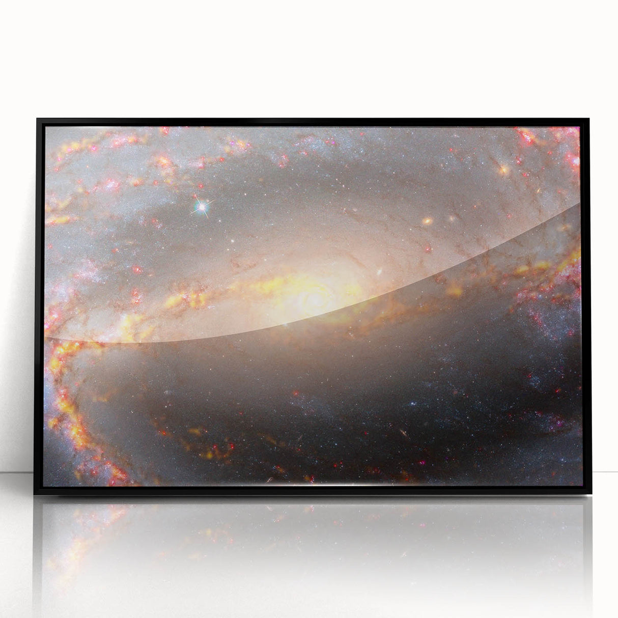 Barred Spiral Galaxy Wall Art: Vibrant Cosmic Nebula & Space Prints