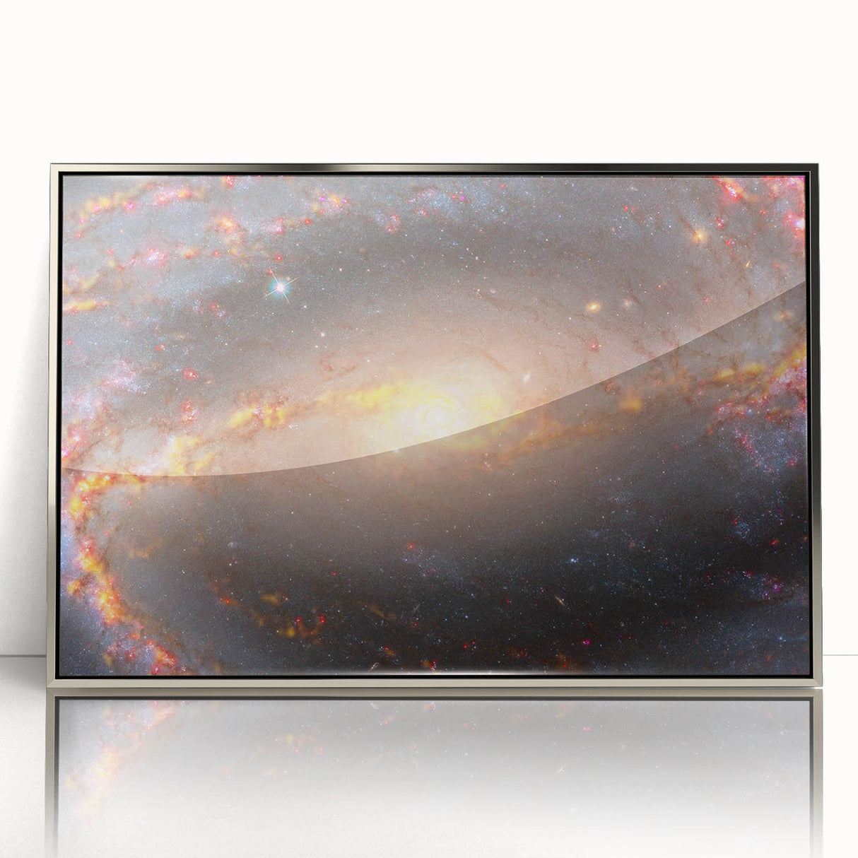 Barred Spiral Galaxy Wall Art: Vibrant Cosmic Nebula & Space Prints