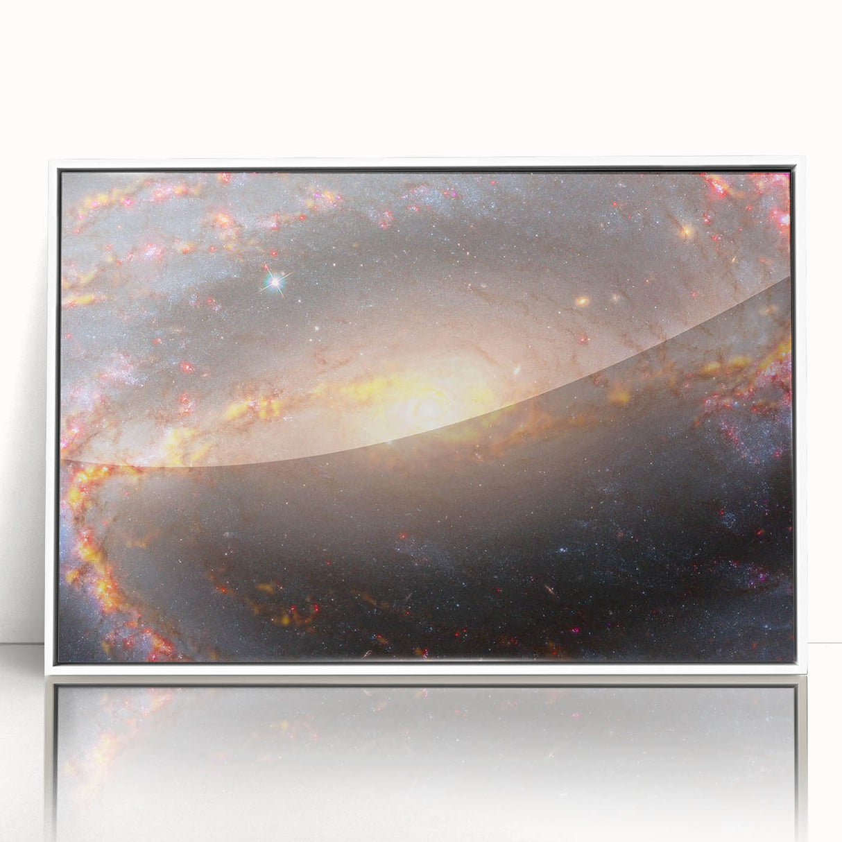 Barred Spiral Galaxy Wall Art: Vibrant Cosmic Nebula & Space Prints