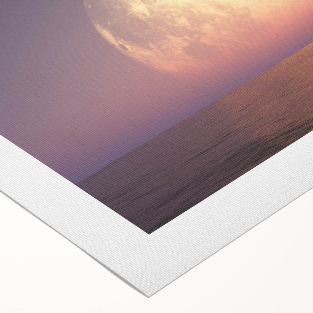 Mesmerizing Full Moon Over Ocean – Tranquil Celestial Wall Art Decor