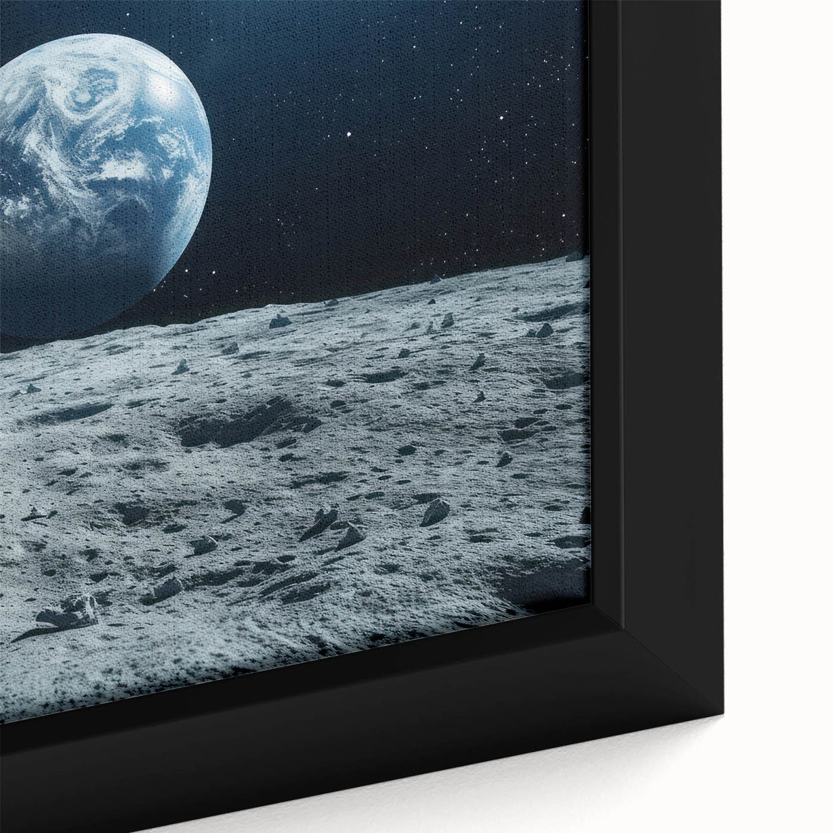 Earthrise Over Moon – Captivating Space-Themed Celestial Wall Art