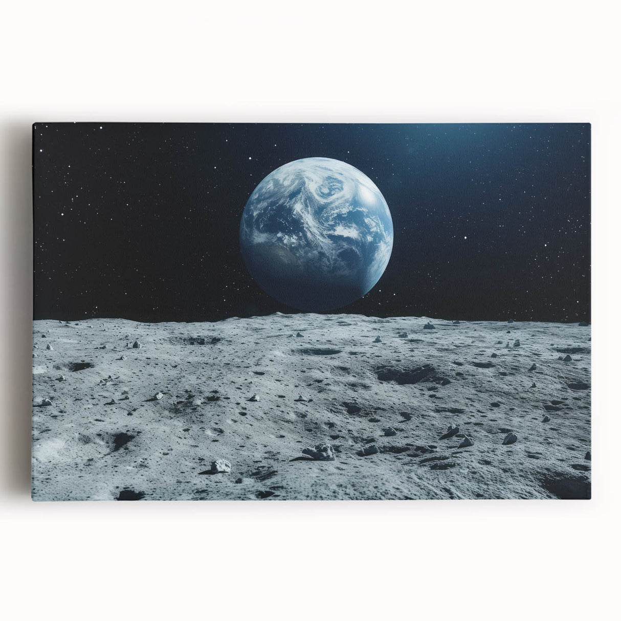 Earthrise Over Moon – Captivating Space-Themed Celestial Wall Art