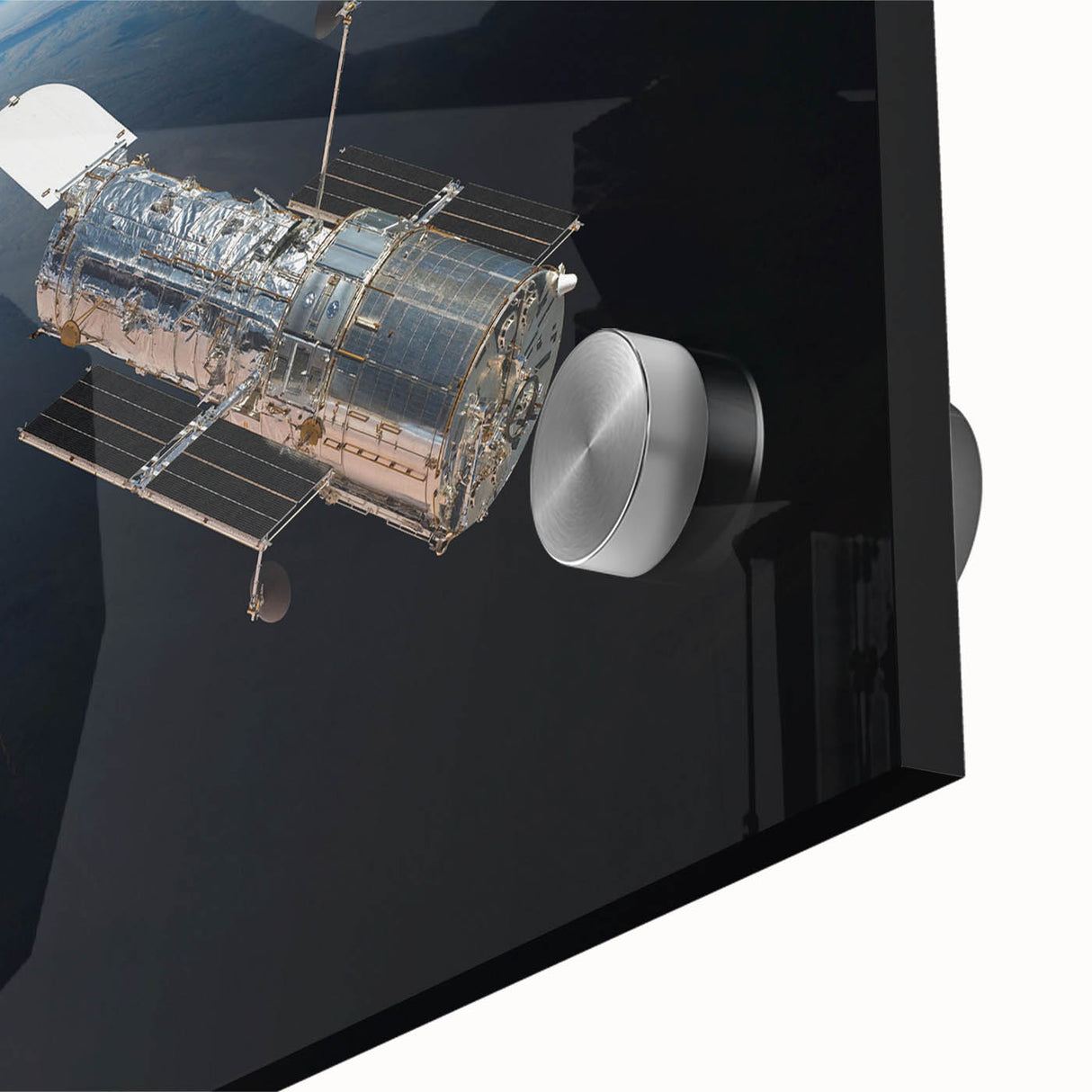 Satellite Orbiting Earth - Stunning Cosmic Wall Art for Home Decor