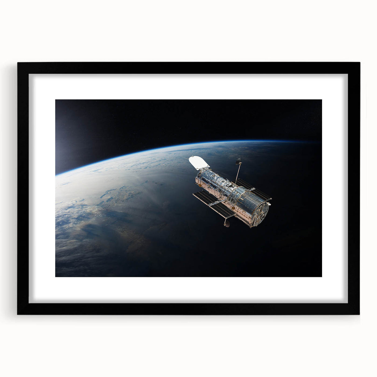 Satellite Orbiting Earth - Stunning Cosmic Wall Art for Home Decor
