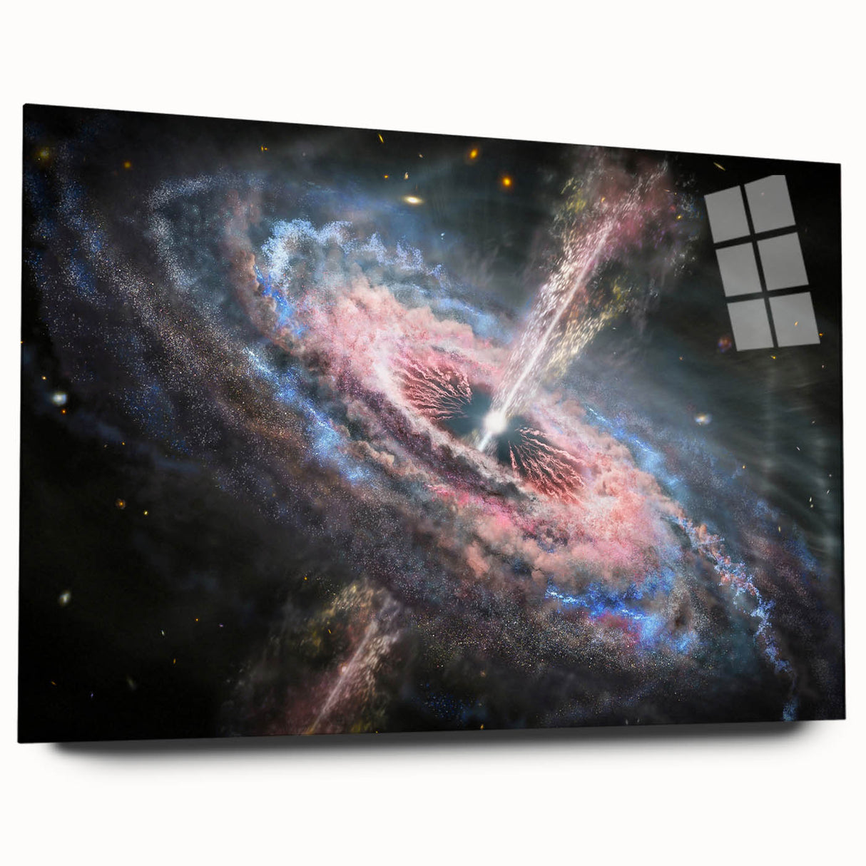 Galactic Jet and Black Hole Art - Cosmic Energy Wall Decor for Homes