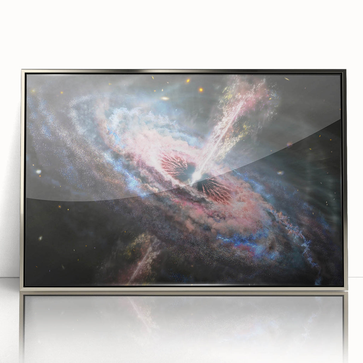 Galactic Jet and Black Hole Art - Cosmic Energy Wall Decor for Homes