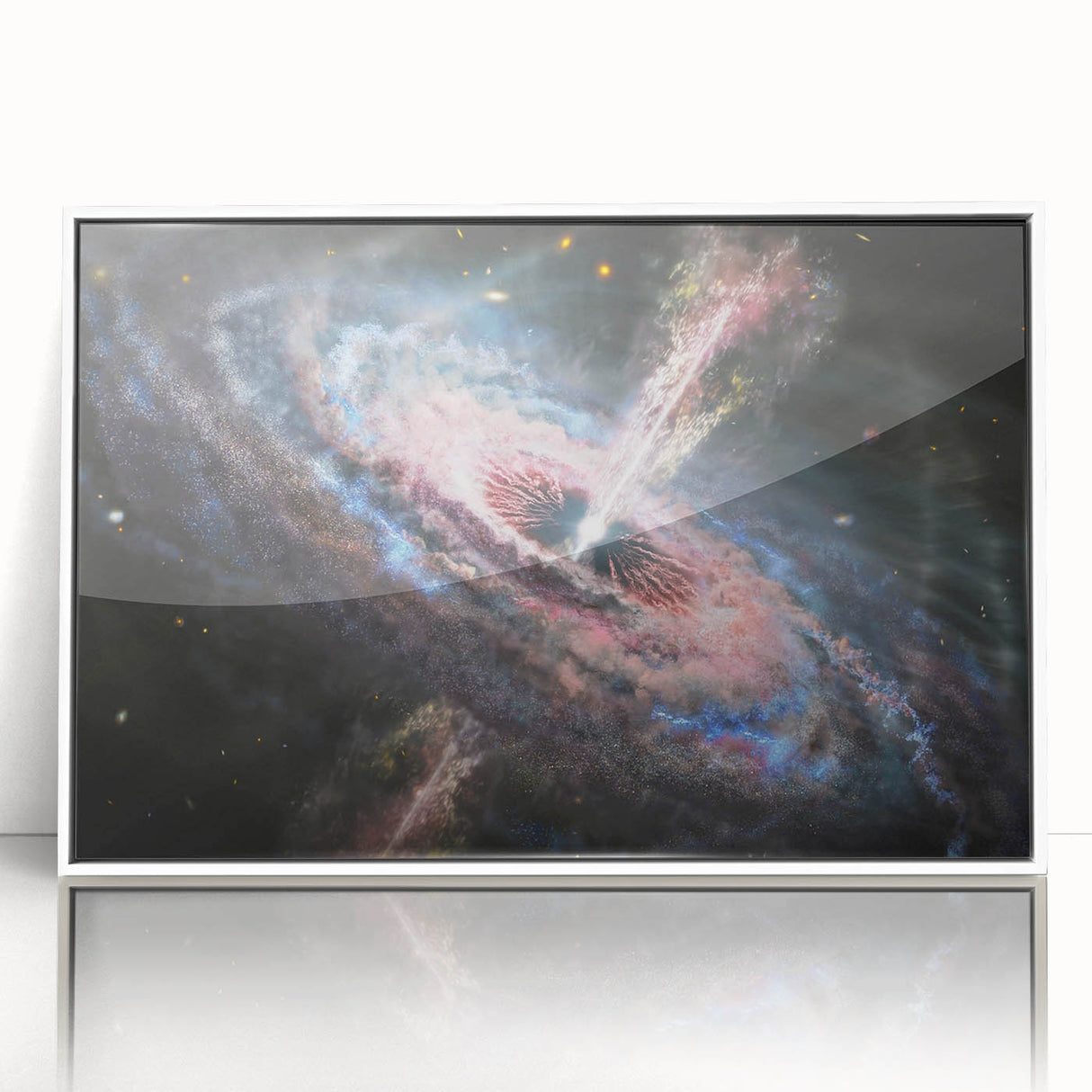 Galactic Jet and Black Hole Art - Cosmic Energy Wall Decor for Homes