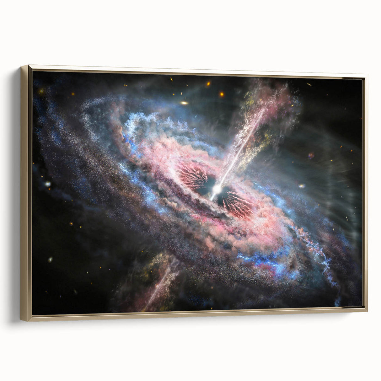 Galactic Jet and Black Hole Art - Cosmic Energy Wall Decor for Homes