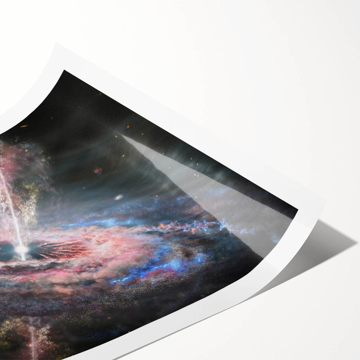 Galactic Jet and Black Hole Art - Cosmic Energy Wall Decor for Homes