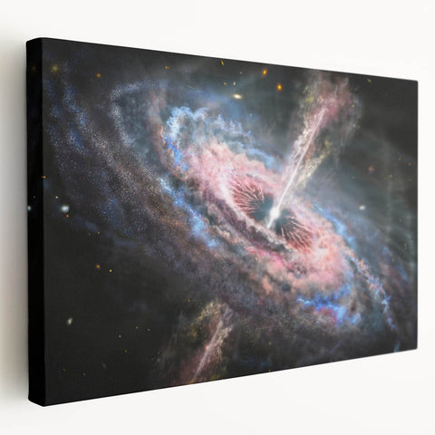Galactic Jet and Black Hole Art - Cosmic Energy Wall Decor for Homes