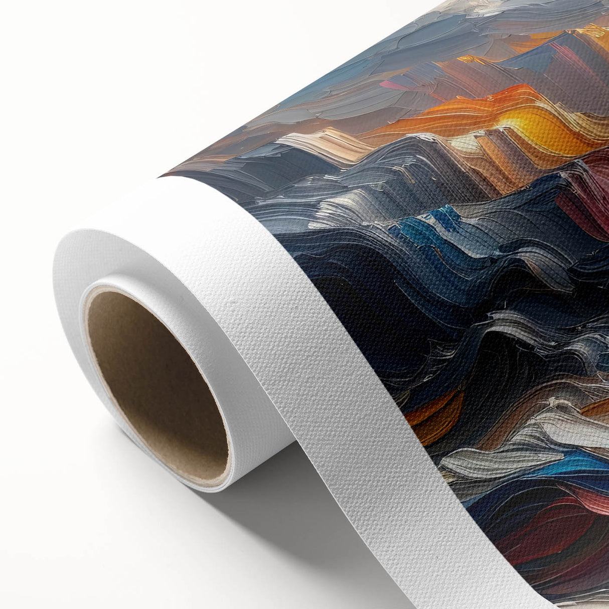 Abstract Sun and Landscape – Bold Sun Wall Art with Dynamic Waves