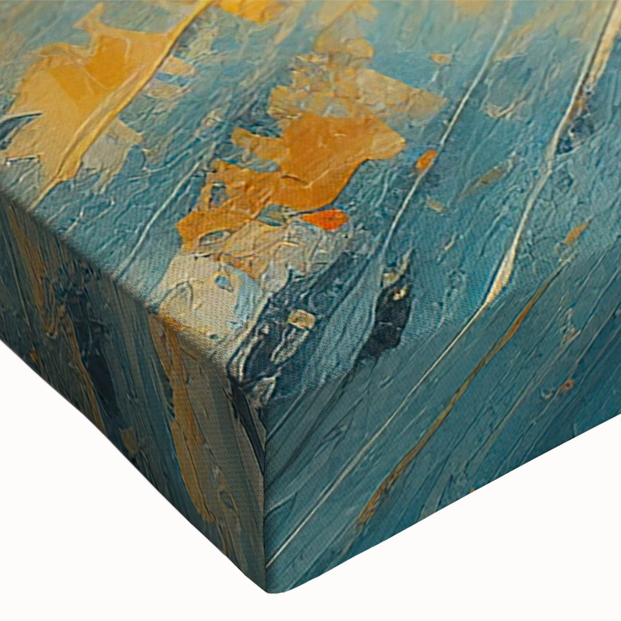 Radiant Sunburst Explosion – Abstract Sun Wall Art with Gold and Blue