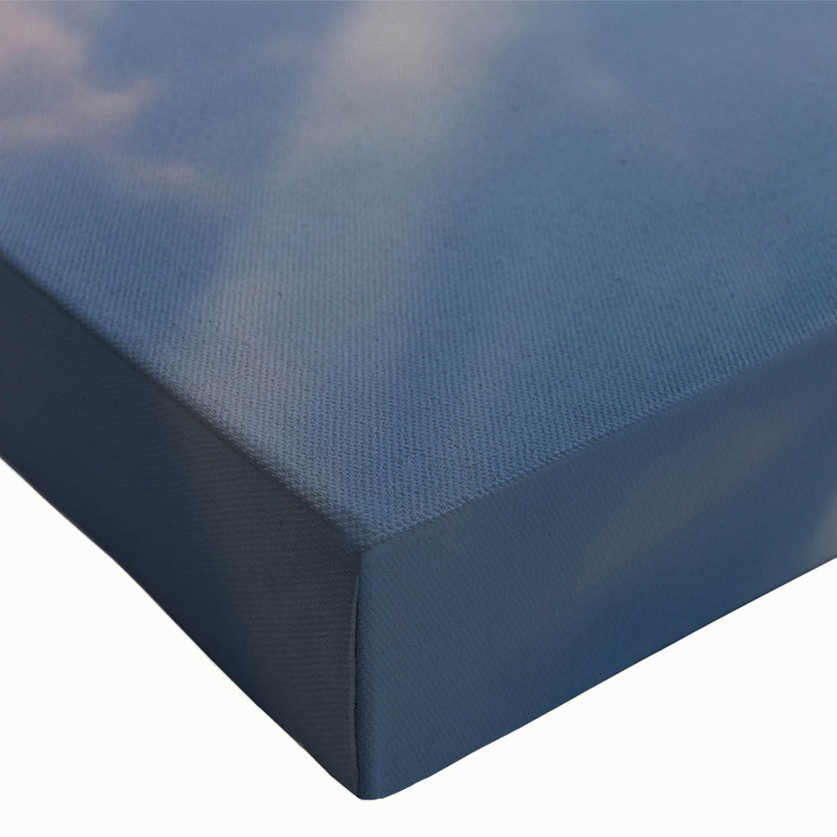 Close-up of a large black and white canvas showing an airplane in flight, suitable for bedroom landscape art.