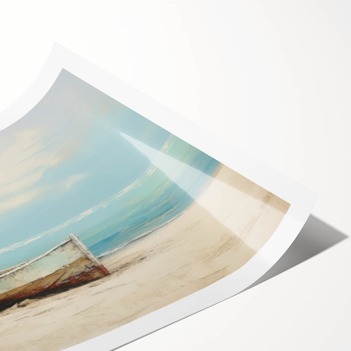 Extra large wall art featuring a line art design of flowers in black and white on a rolled print.