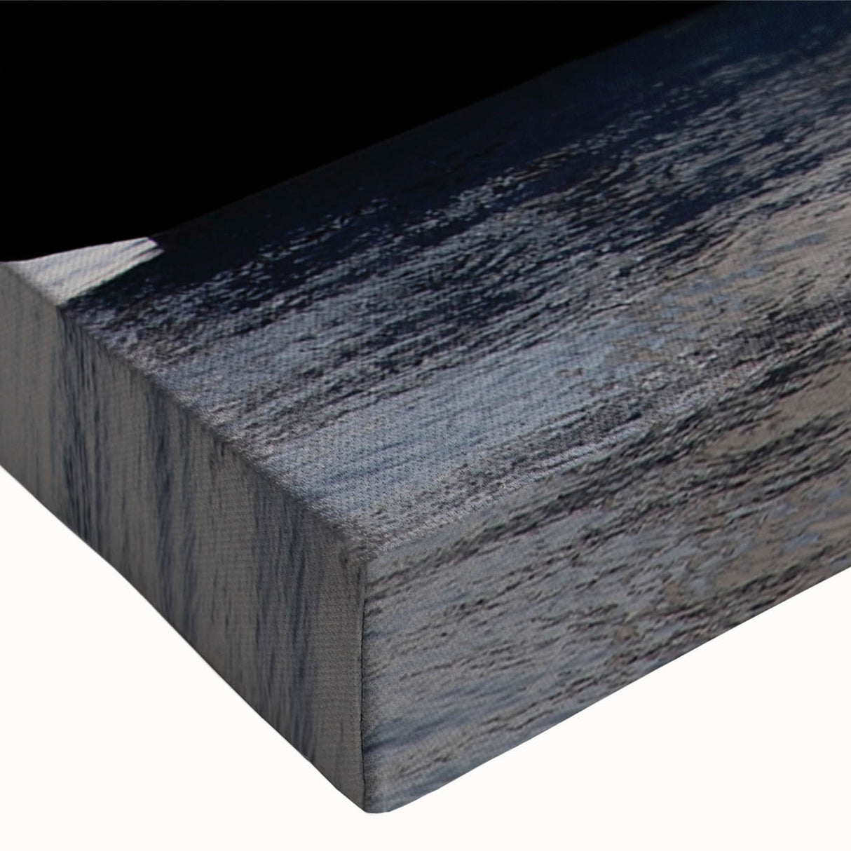 Black and white photo of a sailboat on a calm sea, printed on large stretched canvas, suited for bedroom wall decor.