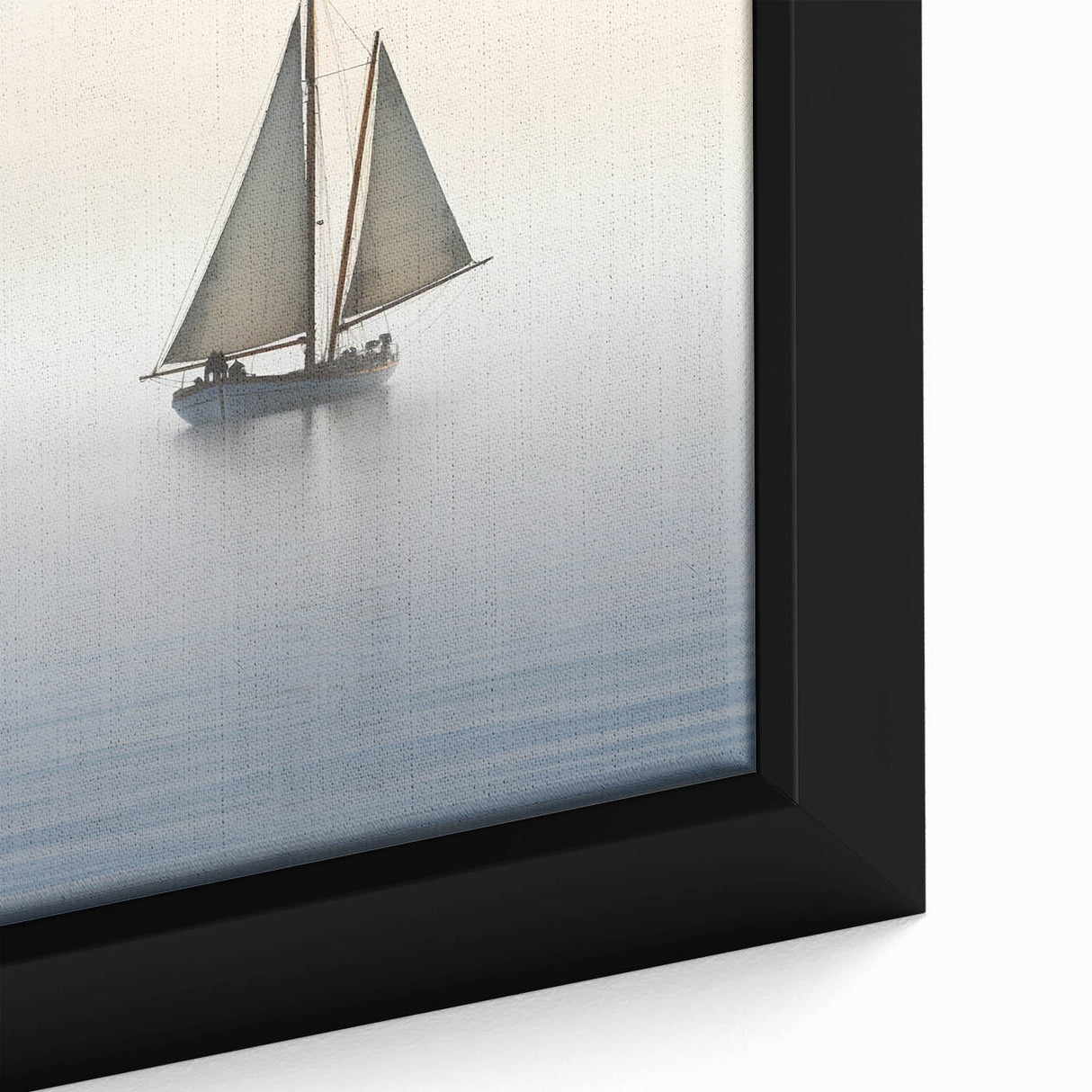 Extra large black canvas featuring a textured, colorful sailboat design, ideal for living room decor.