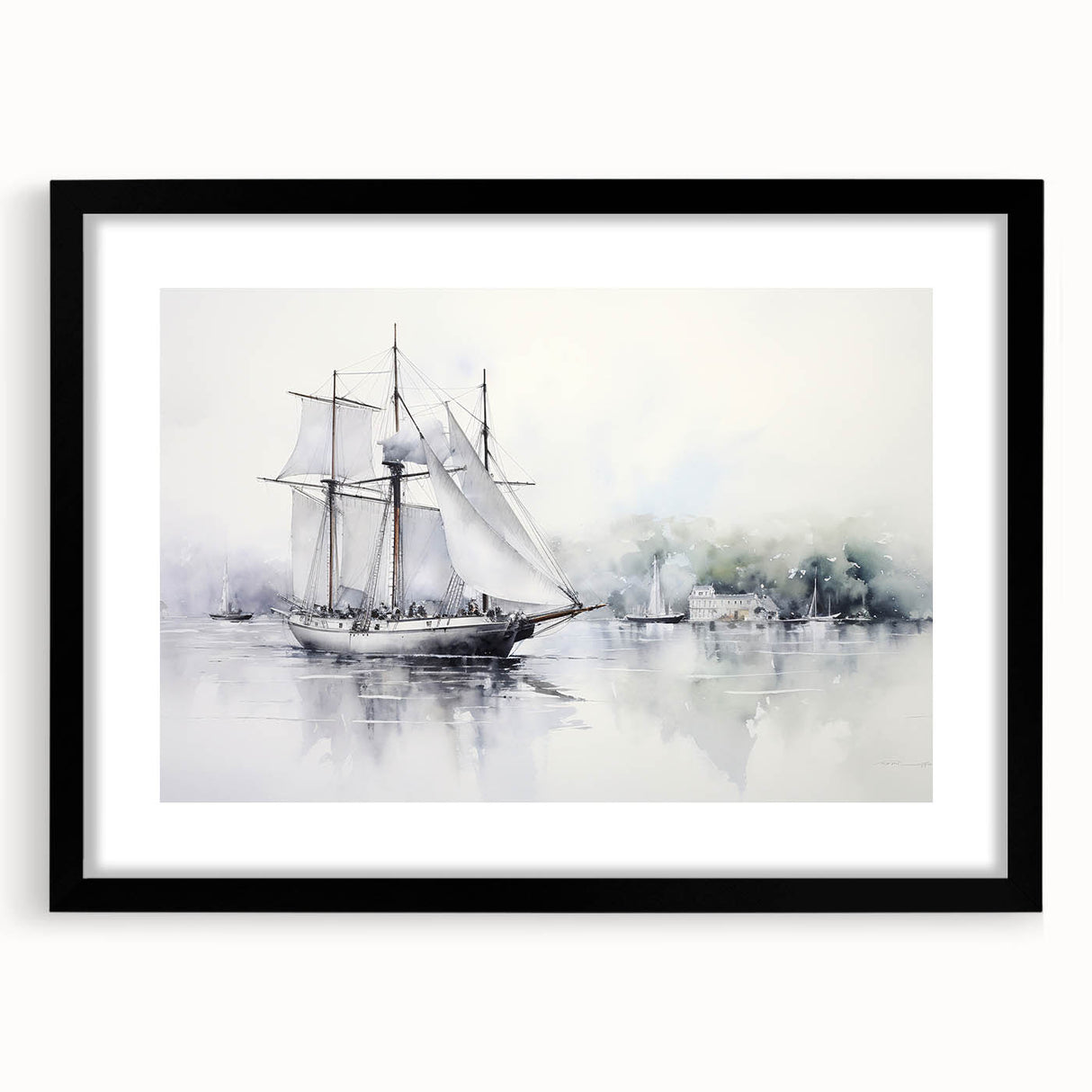 Abstract art print of a colorful sailboat, featuring textured designs in vibrant hues on a large canvas.