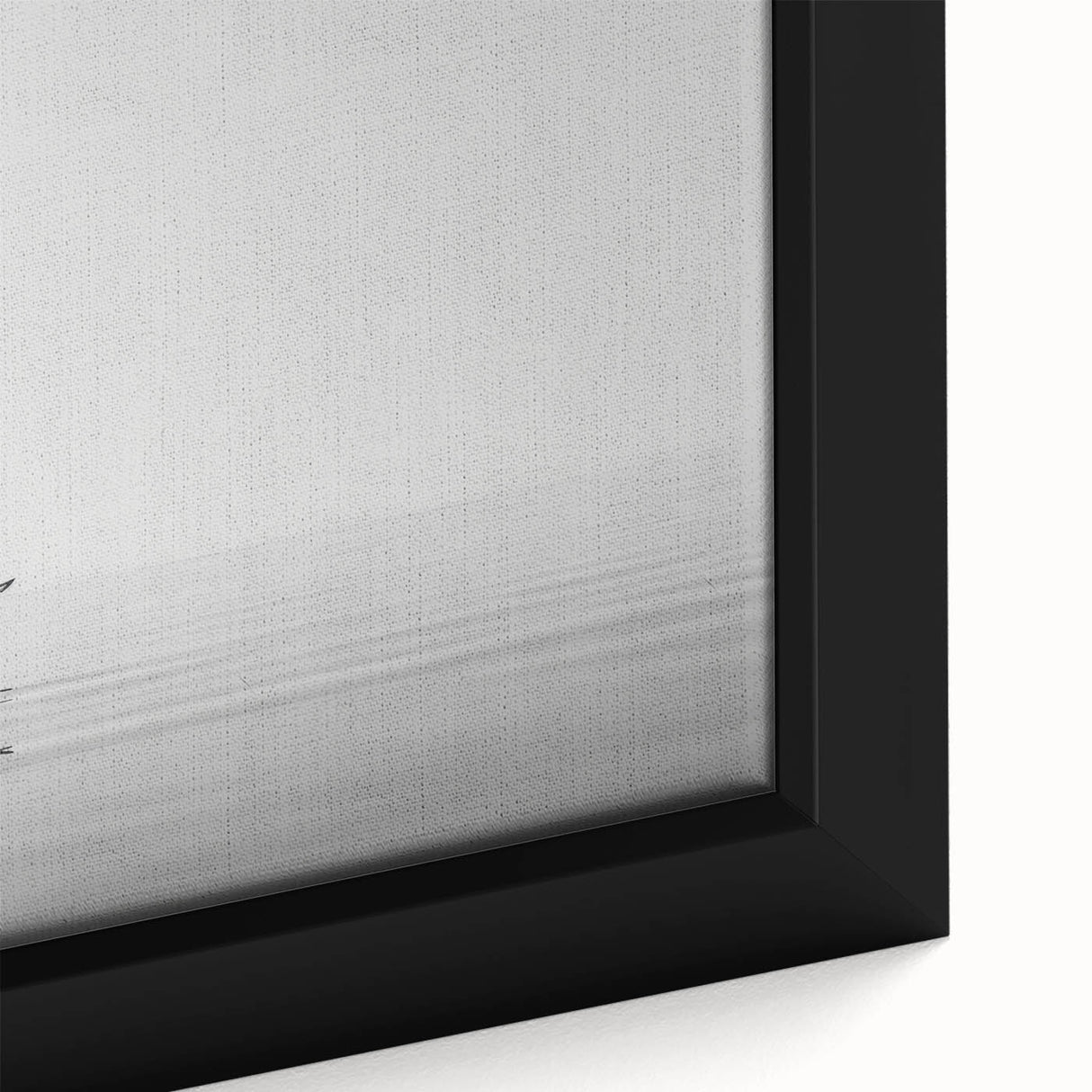 Close-up of a large black canvas featuring a textured, colorful sailboat, ideal for living room decor.