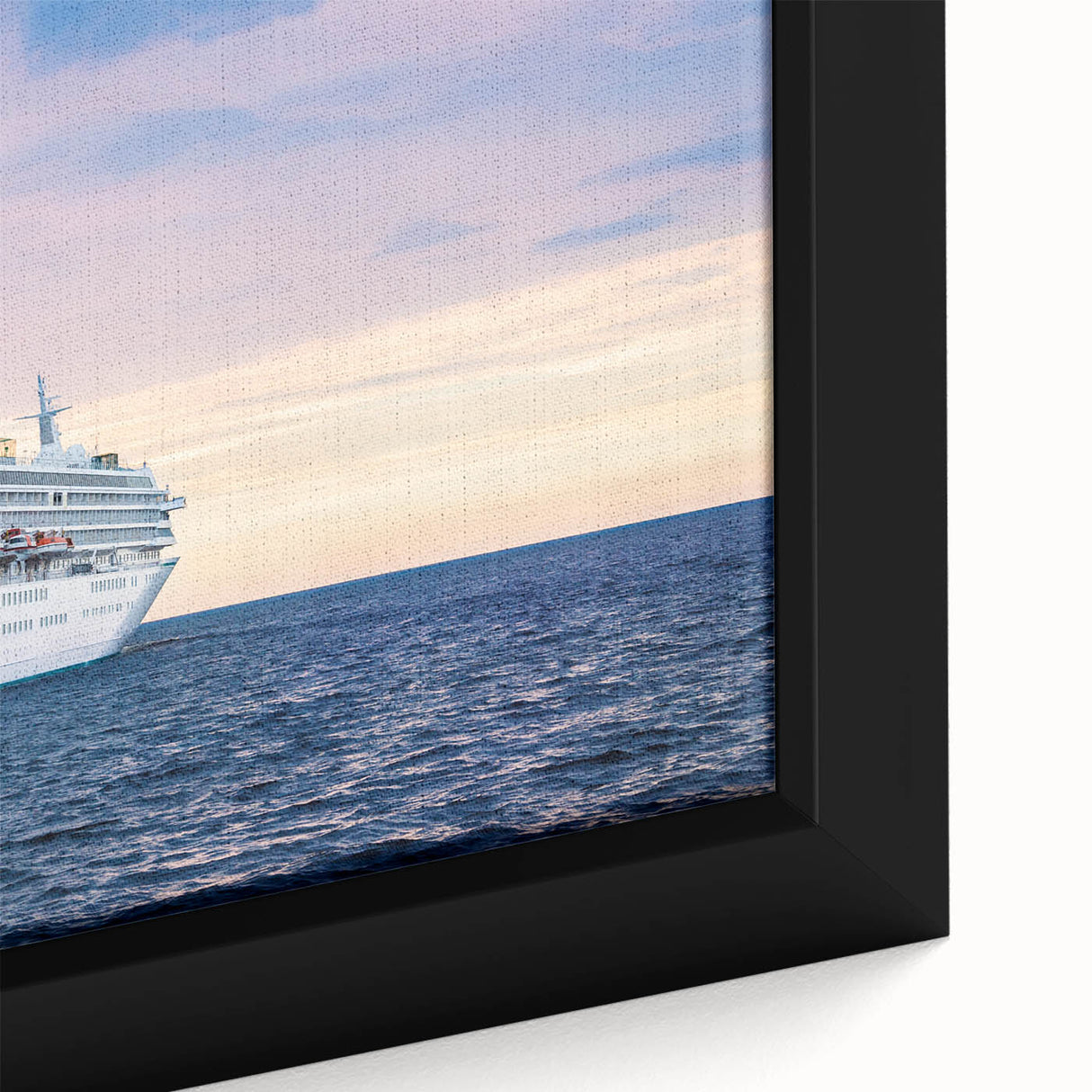 Extra large black wall art on framed canvas featuring a textured, colorful abstract boat design, ideal for living room decor.