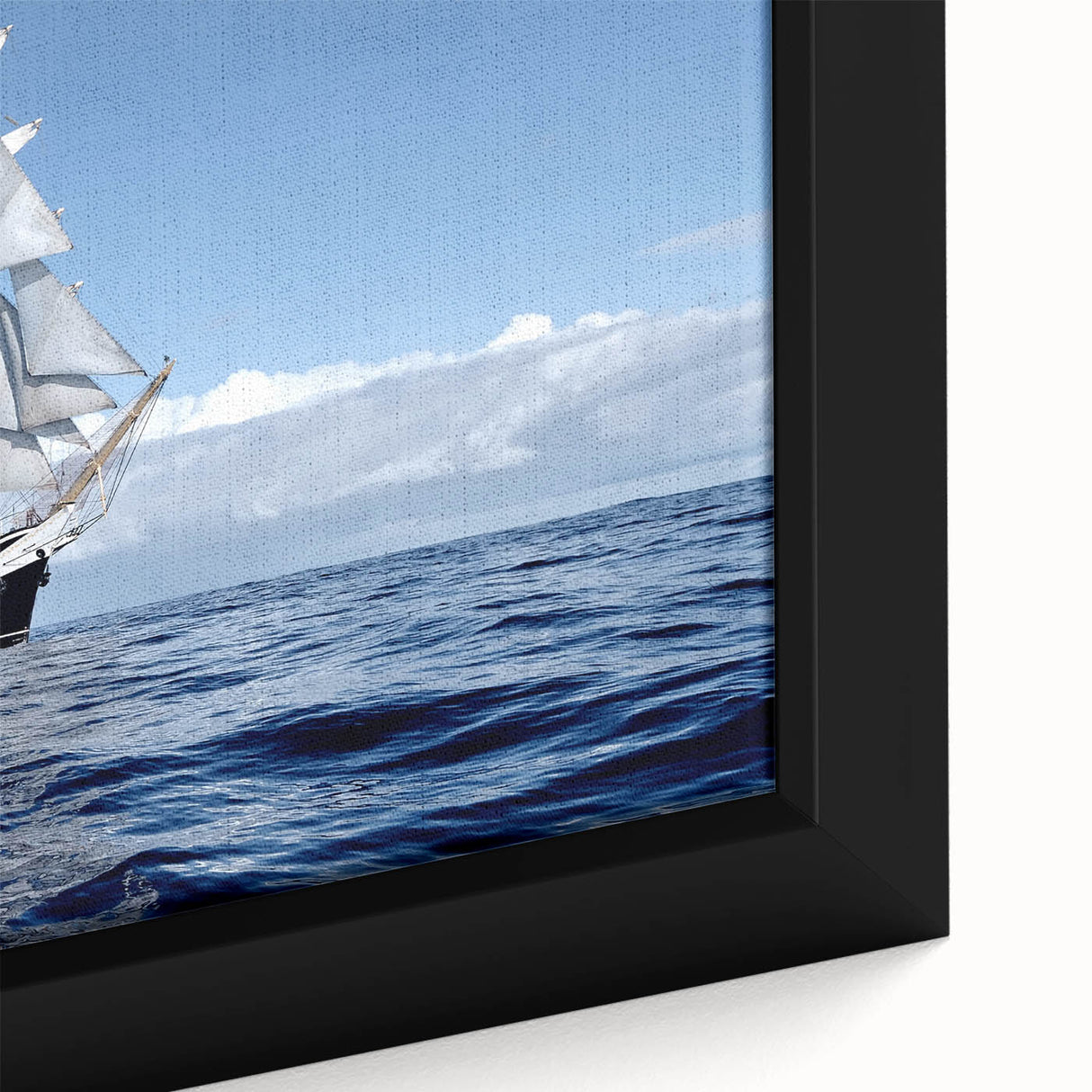 Extra large black wall art featuring a textured, colorful boat design on framed canvas, ideal for living room decor.