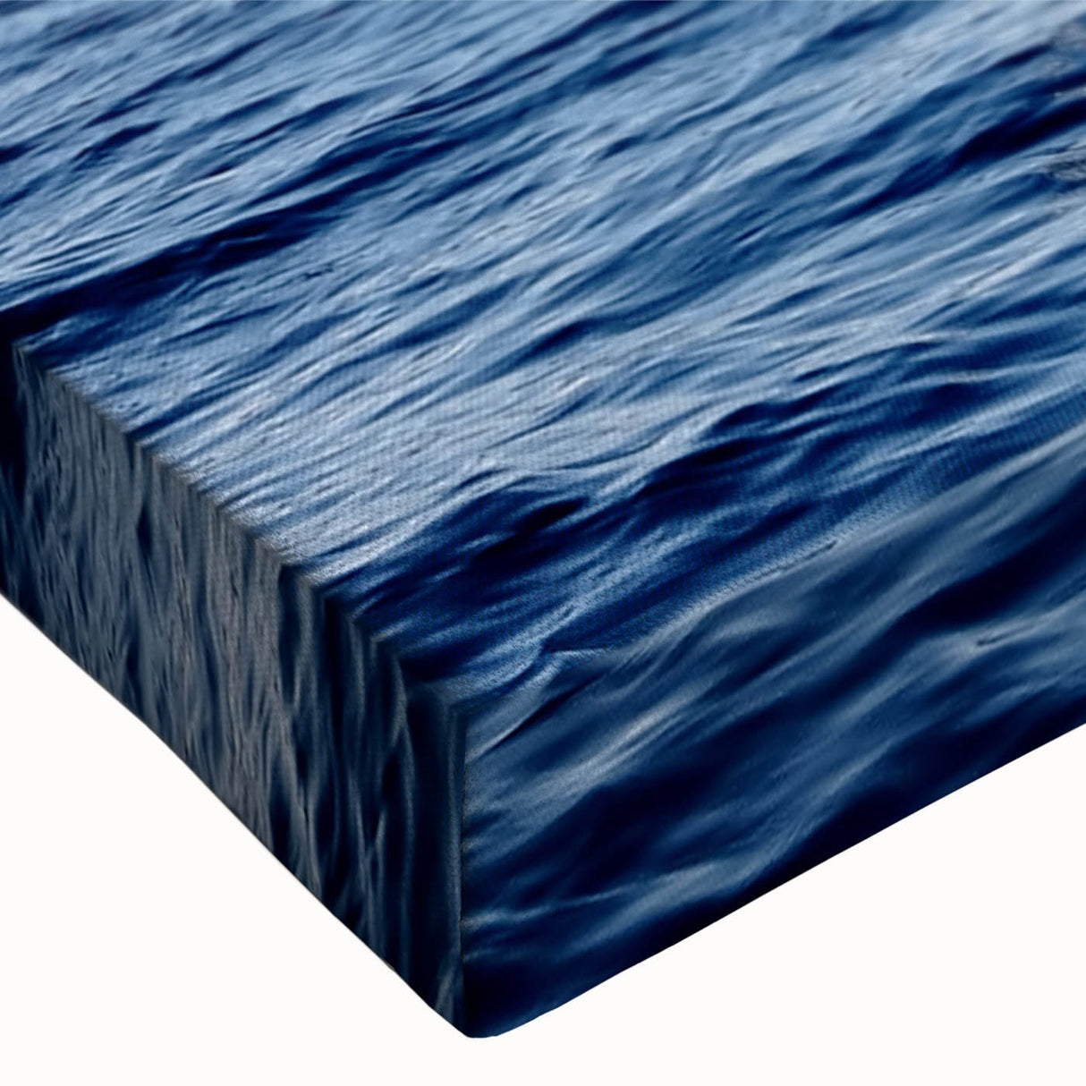 Close-up of a large art black and white canvas depicting a ship in rough seas, ideal for bedroom wall decor.