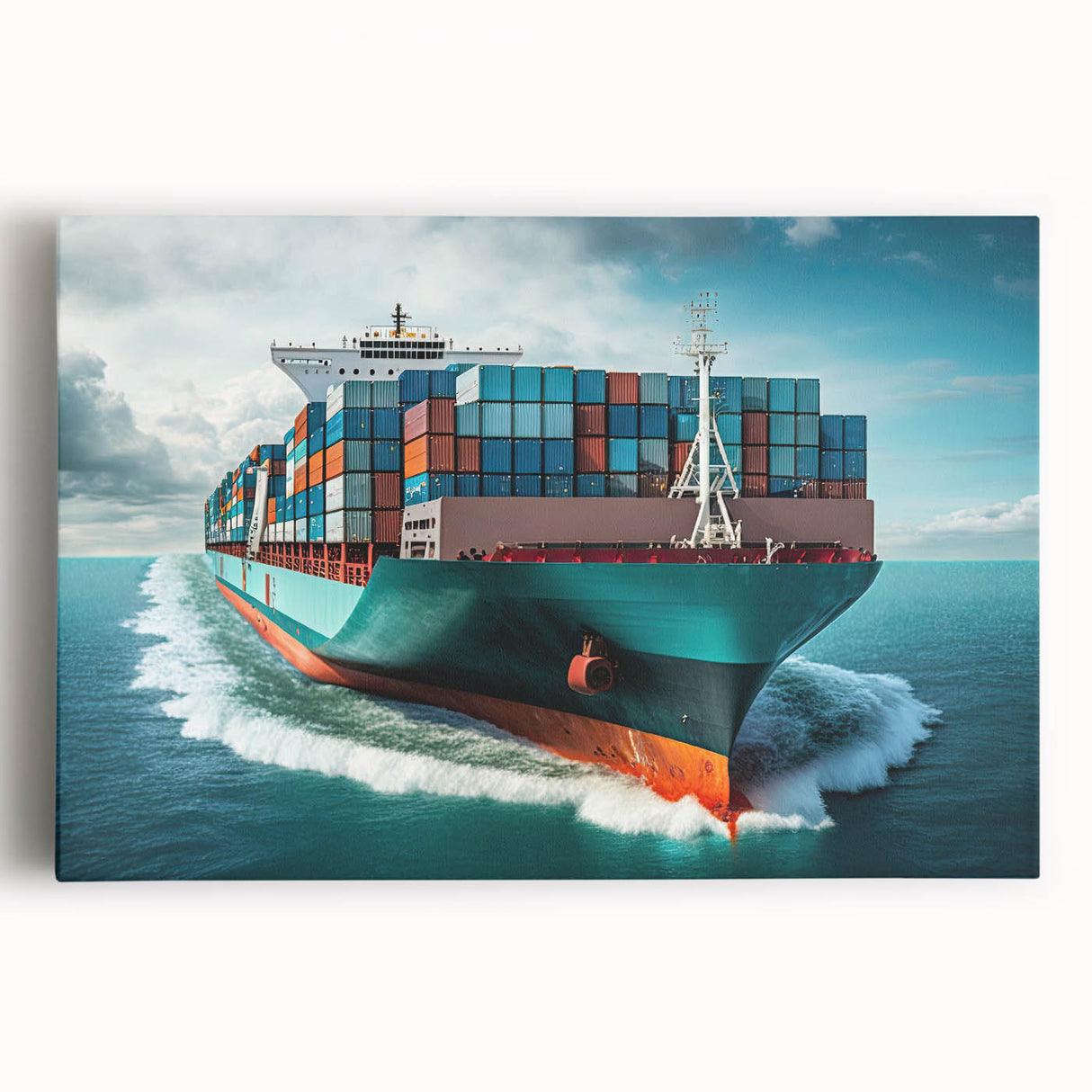 Black and white photograph of a classic sailboat on stretched canvas, ideal for kitchen wall art.