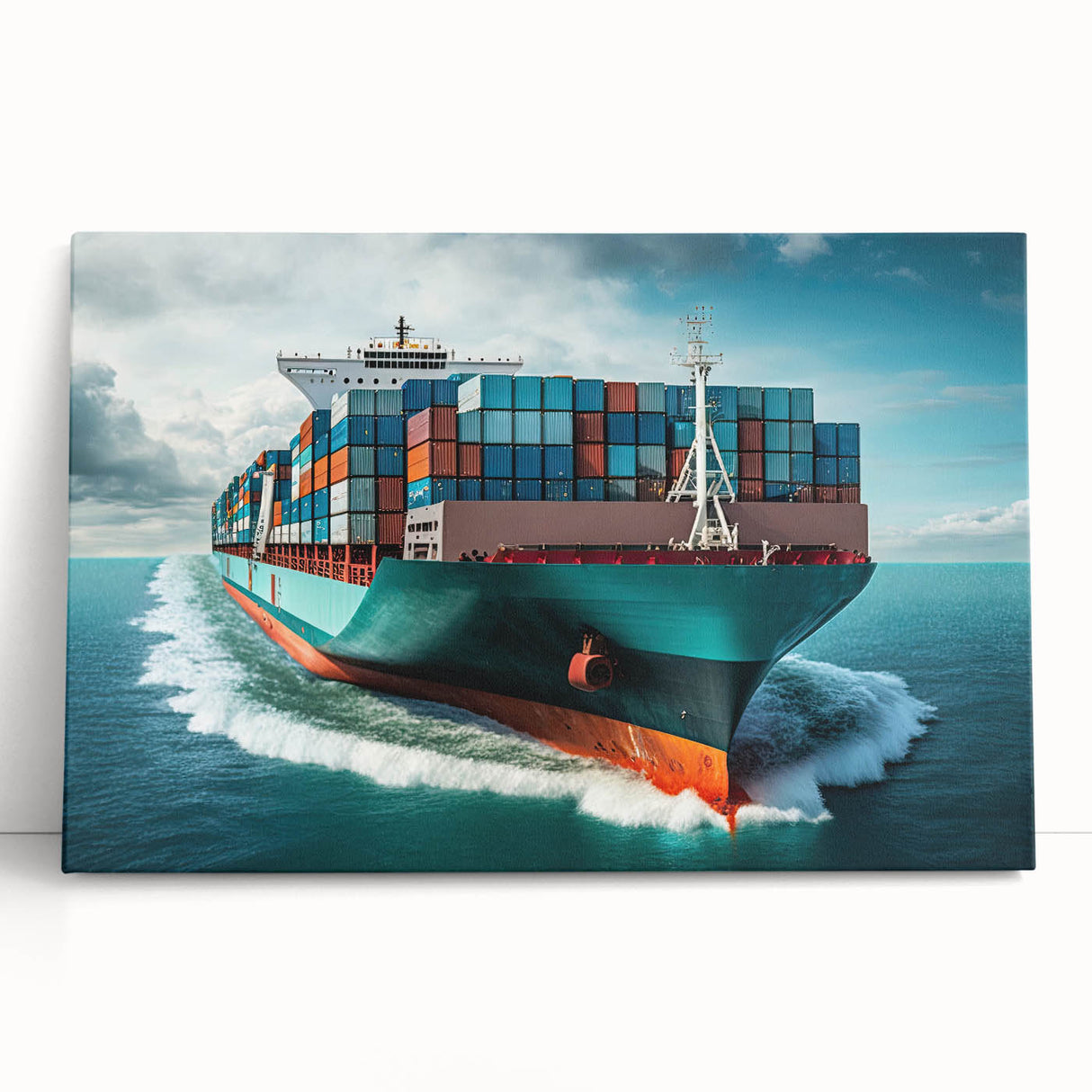 Black and white photo of a ship on stretched canvas, ideal for kitchen wall art or bedroom ambiance.